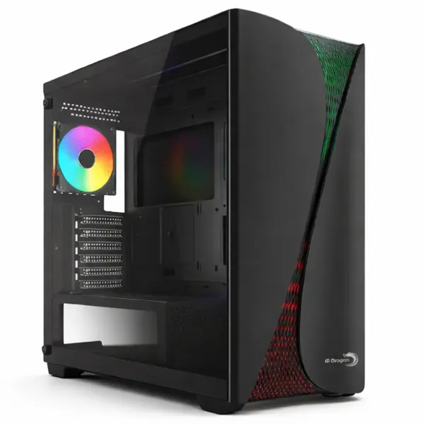 E-Dragon Hydra EDG-1089 Gaming PC Case | ATX Mid Tower | 4x ARGB Fans | Tempered Glass