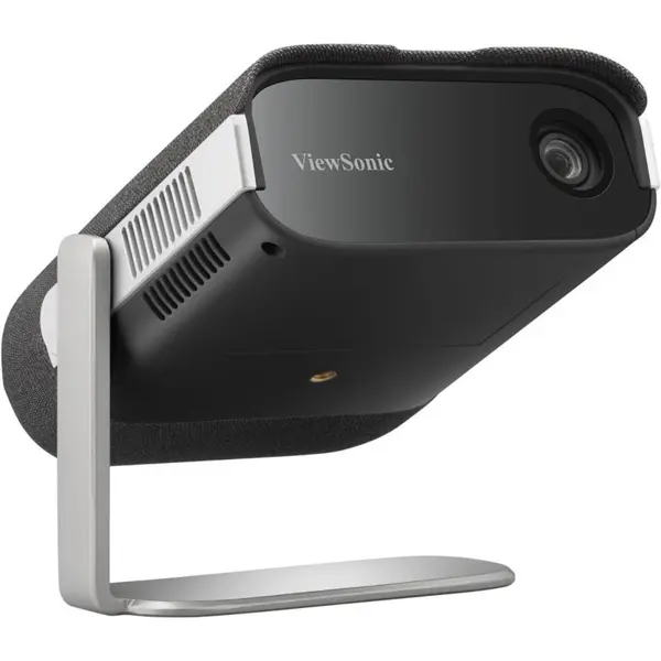 ViewSonic M1X Portable LED Projector with Smart Stand, Harman Kardon Speakers, Built-In Battery, H/V Keystone, 4 Corner Adjustment, Bluetooth, Wi-Fi, USB-C, Powered USB A