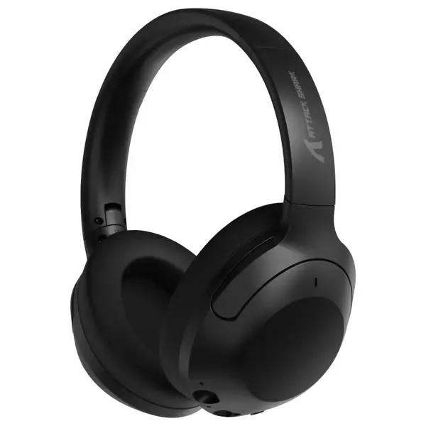 ATTACK SHARK G300 Wireless Over-Ear Headphones, Active Noise Cancelling, Bluetooth 5.3, Built-in Mic, Black
