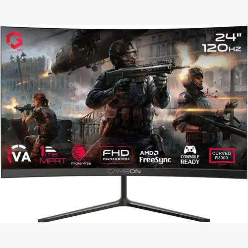 GAMEON 24" Curved Gaming Monitor - 120Hz, 1ms, HDMI 2.1, PS5 Compatible