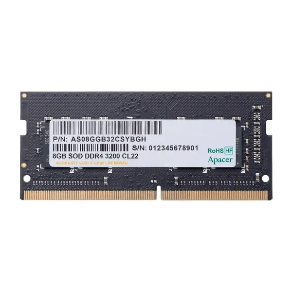 Apacer 8GB DDR4 3200MHz SODIMM Laptop Memory Module CL22 1.2V, AS08GGB32CSYBGH