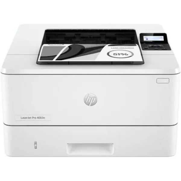 HP LaserJet Pro 4003n Printer, Monochrome Laser, Up to 40 ppm, 1200 x 1200 dpi, 100+250-Sheet Input, 150-Sheet Output, 2-Line Backlit LCD