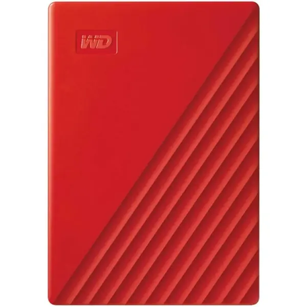 WD My Passport 5TB Portable External Hard Drive – USB 3.2 Gen 1, Password Protected, Red