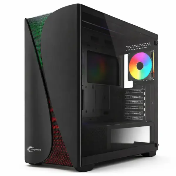 E-Dragon Hydra EDG-1089 Gaming PC Case | ATX Mid Tower | 4x ARGB Fans | Tempered Glass