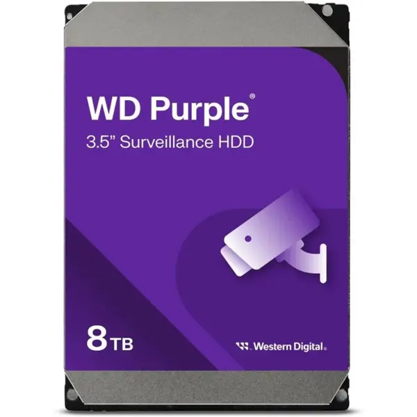 WD Purple 8TB Surveillance Internal Hard Drive WD85PURZ – 3.5 Inch, SATA 6Gb/s, 256MB Cache