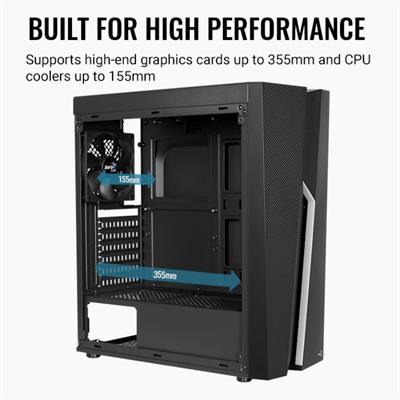 AeroCool Bolt Tempered Glass Edition ARGB Mid Tower Chassis ATX Gaming PC Case with 1 Fan