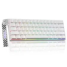 AULA Mini60 HE White Side Engraved Mistcloud Magnetic Switch Tri-Mode Mechanical Gaming Keyboard - Wireless Hot-Swap RGB