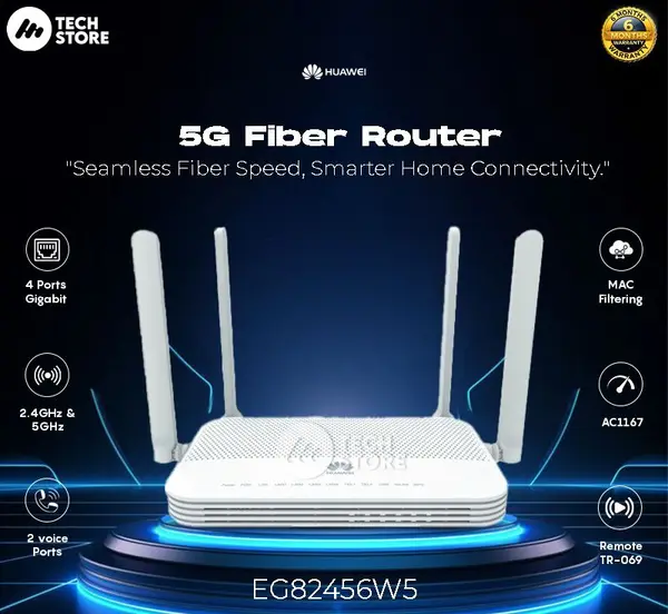Huawei HC8245H GPON Fiber Router Dual Band WiFi ONT Gigabit Optical Network Terminal for PTCL Flash Fiber