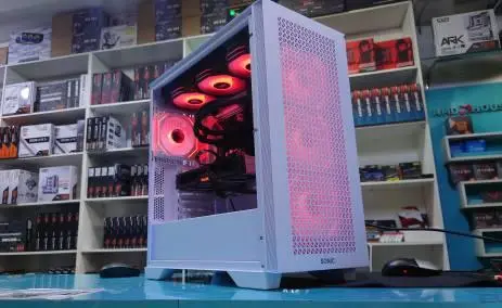 SONIC H7 Elite White Gaming Case With 3 Infinity ARGB Fans & Tempered Glass Side Panel