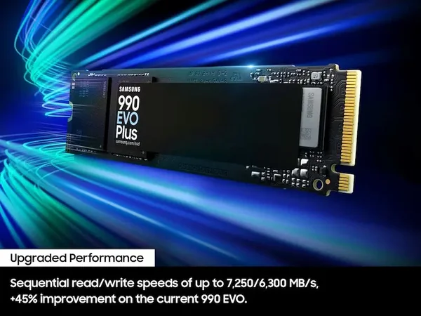 Samsung 990 EVO Plus Gen4 NVMe SSD 1TB | MZ-V9S1T0 | 7,250 MB/s