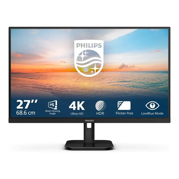 Philips 27E1N1800A 27" 4K UHD LED Monitor – IPS, 60Hz, Adaptive Sync, HDR10