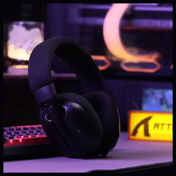 ATTACK SHARK L80PRO Wireless Gaming Headset, Tri-Mode 2.4GHz Bluetooth Wired, Dual Microphone, 40mm Drivers, Black