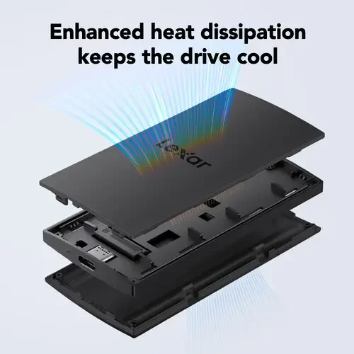 Lexar SL300 Portable SSD, 2TB, USB-C USB 3.2 Gen 2, Up To 1050MB/s Read, Drop Resistant Up To 6.6', LSL300002T-RNBNG