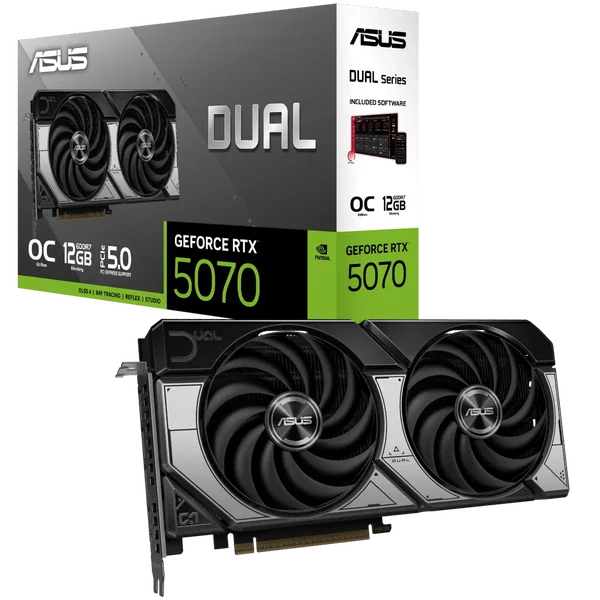 ASUS Dual GeForce RTX 5070 OC Edition 12GB GDDR7 Gaming Graphics Card – DUAL-RTX5070-O12G