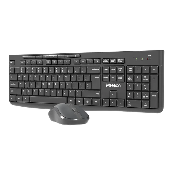 Meetion CW295 2.4G Wireless Keyboard & Mouse Office Combo – Full-Size, Ergonomic Ambidextrous Mouse