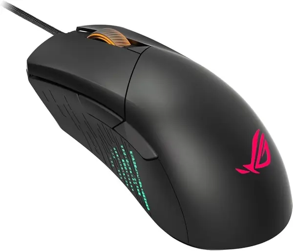 ASUS ROG Gladius III Core P523 Wired Gaming Mouse – 12000 DPI Optical Sensor, 72g Lightweight Ergonomic Design, 100M Click Switch, PTFE Feet, Gaming Mouse Black