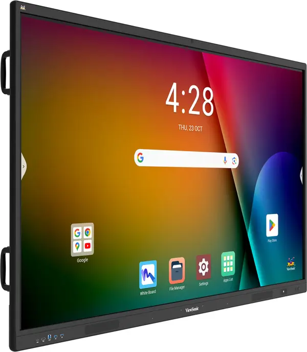 ViewSonic ViewBoard IN7504V-C 75" 4K Google EDLA Interactive Display Android 14 with 50MP 4K Camera, 8-Array Mic, NFC, 40-Point Touch