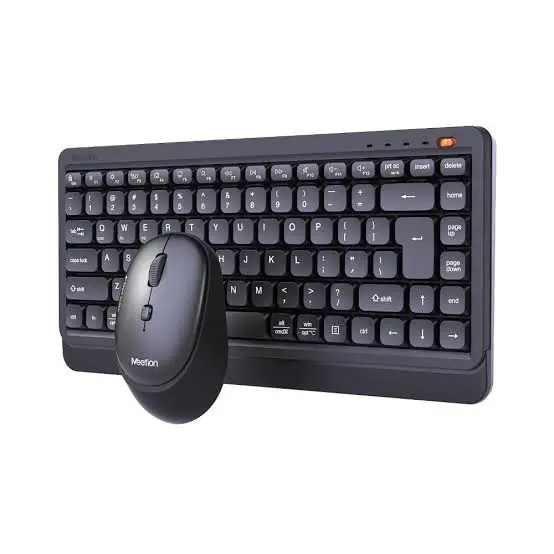 Meetion Mini5000 Black Dual-Mode Wireless Keyboard & Mouse Combo – 75% Keyboard, 2.4G + Bluetooth