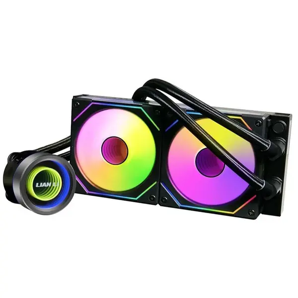Lian Li Galahad II Trinity 240 SL-INF Edition 240mm AIO Liquid CPU Cooler – Black, Infinity Mirror ARGB Fans