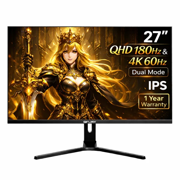 GFURY DOMINION 27” 2K 200Hz Gaming Monitor QHD 2560x1440 IPS Flat Borderless Slim Display High Refresh Rate Gaming Monitor DP HDMI Pakistan
