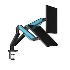 AndaSeat Stealth II Duo Dual Monitor Arm – Black & Blue