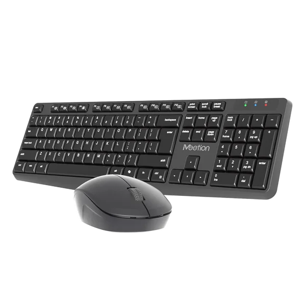 Meetion CW235 2.4G Wireless Keyboard & Mouse Office Combo – Full-Size, Ergonomic Ambidextrous Mouse