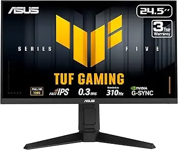 ASUS TUF Gaming VG259QMRL5A 24.5" Full HD Fast IPS Esports Gaming Monitor – 310Hz OC 0.3ms HDR400 G-SYNC Compatible