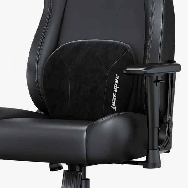AndaSeat Memory Foam Lumbar Pillow L – Black Fabric, Gaming Chair Back Support