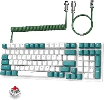 Ziyoulang ZK150 Magnetic Switch Mechanical Keyboard – Full-Size, Two-Tone Green/White Keycaps