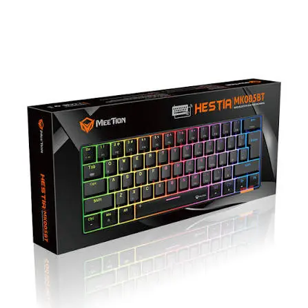 Meetion MK005BT 60% Mechanical Keyboard – Type-C USB + Bluetooth, OUTEMU Blue Switches, RGB Backlit