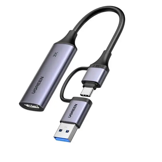 Ugreen 15389 2K@30Hz 1080P 60FPS Video Capture Card – 4K HDMI Input to USB 3.0