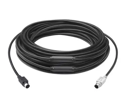 Logitech 15 Meter Extended Cable for Group Conference Cam (939-001490) - Long Camera Extension Cable for Meeting Rooms