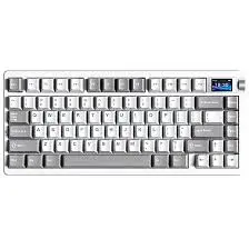 AULA Nova75 White + Grey Star Vector Switch Tri-Mode Mechanical Gaming Keyboard - Wireless Hot-Swap RGB