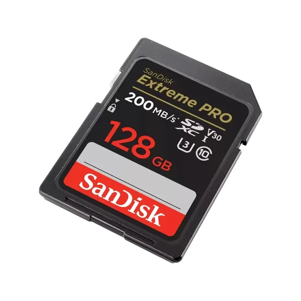SanDisk Extreme PRO 128GB SD Card – Up to 200MB/s, UHS-I, U3, V30, 4K UHD