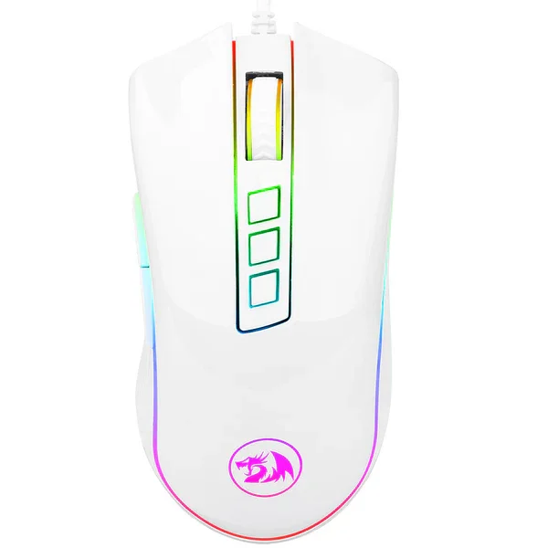 Redragon M711 W Cobra Chroma White RGB Wired Gaming Mouse 10000 DPI 7 Buttons Ergonomic FPS MOBA Gaming Mouse