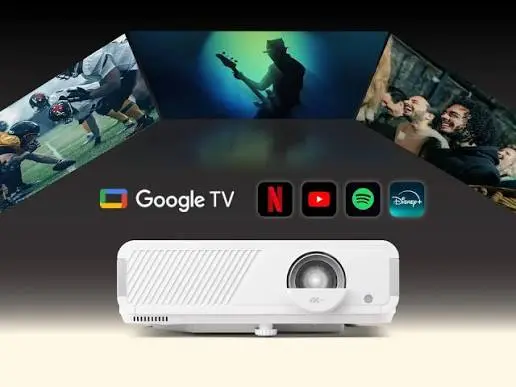 ViewSonic LX750-4K 4000 ANSI Lumens True 4K UHD Laser Smart Home Theater Projector with Google TV, Netflix & 1ms Input Lag