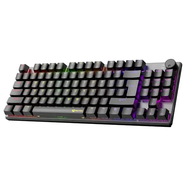 Meetion MK008 PRO 80% Mechanical Gaming Keyboard – Metal Top Cover, Detachable USB-C, Hot-Swappable Red Switches, RGB Backlit