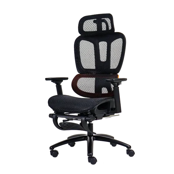 Meetion CHR 31 Gaming Chair – Black/Orange, Adjustable Handrail, Recliner, Max 130KG