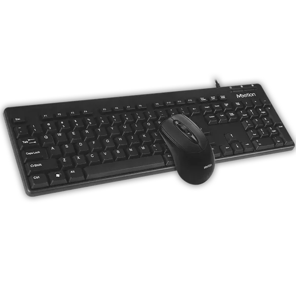Meetion CW235 2.4G Wireless Keyboard & Mouse Office Combo – Full-Size, Ergonomic Ambidextrous Mouse
