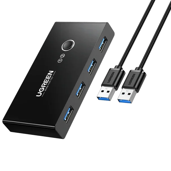 Ugreen 30768 2 In 4 Out 5Gbps USB 3.0 Sharing Switch Box – Share USB Devices Between Two Computers