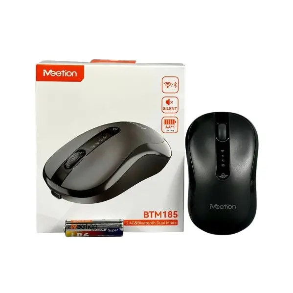 Meetion BTM185 Dual-Mode Wireless Mouse – 2.4G + Bluetooth, 3200 DPI