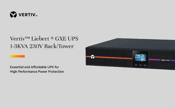 Vertiv Liebert GXE3 1000VA 900W Online Double Conversion UPS Tower with Pure Sine Wave Output