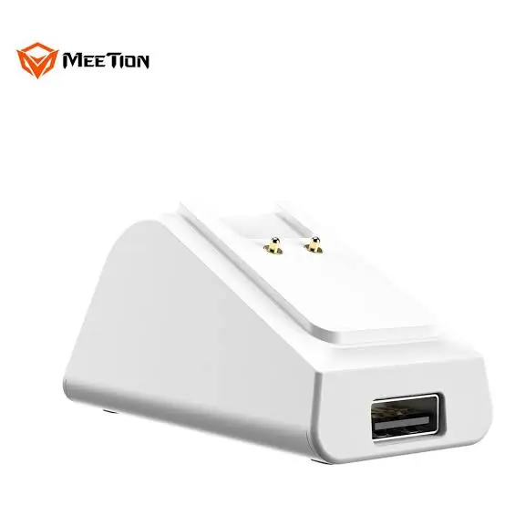 Meetion GW38 White Wireless Gaming Mouse – Wired + 2.4G + Bluetooth Tri-Mode, 8000 DPI, Charging Dock