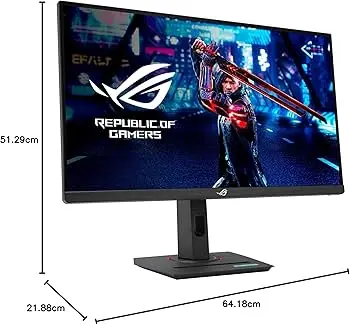 ASUS ROG Strix XG27ACMES 27" 2K QHD Fast IPS Gaming Monitor – 255Hz 0.3ms ELMB Sync HDR400 USB-C Gaming Display