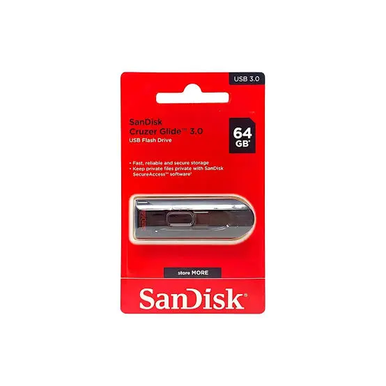 SanDisk Cruzer Glide 3.0 64GB USB 3.0 Flash Drive – High-Speed USB Pen Drive