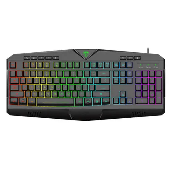 T-Dagger Submarine TGK205 Wired Gaming Keyboard 104 Membrane Key RGB Multimedia Backlit Keyboard