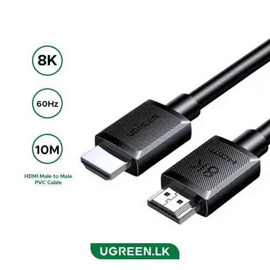 UGREEN HDMI to HDMI Male 2.1 8K 60Hz Ultra HD 15M 48Gbps Gold Plated PVC HD104 Cable