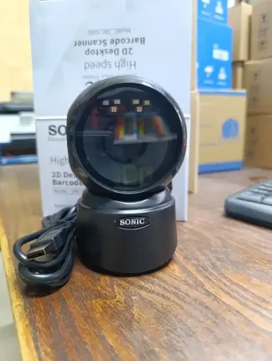 SONIC SNC-930D Omni Barcode Scanner 2D Desktop USB High Speed Auto Sense QR Code Scanner Hands Free POS Barcode Reader for Retail Shop Supermarket Billing System