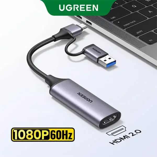 Ugreen 25854 USB 1080P Video Capture Device – HDMI to USB 3.0 Capture Card for Streaming & Recording