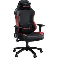 Anda Seat Luna Large Ergonomic Gaming Chair with Reclining Backrest, PVC Leather & Heavy Duty Lumbar Support – Black Red